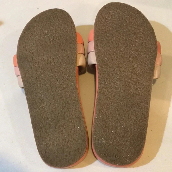 SEYCHELLES Slide On Orange Leather Upper and Leather Sock & lining Sandal-Size 8 - Picture 4 of 9